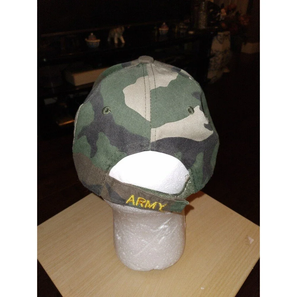 Military Style Camouflage Army Baseball Cap with Laurel‎ Wreath Embroidery